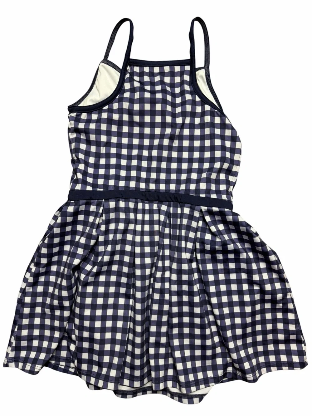 Tommy Bahama Girls Medium Navy and White Gingham Dress Plaid Activewear